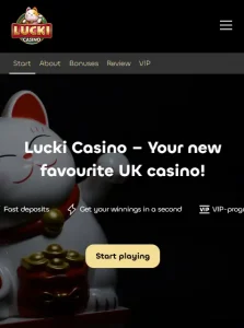 Lucki Casino official mobile-responsive website or account screen