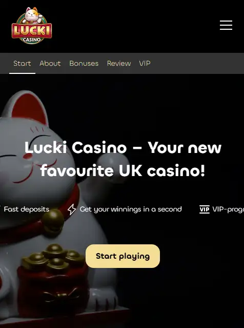 Lucki Casino official mobile-responsive website or account screen